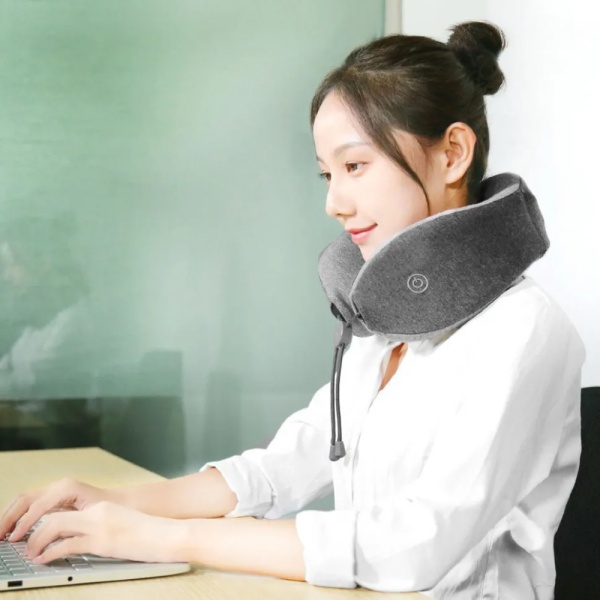 Массажер-подушка для шеи LeFan Massager, серый